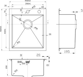 Мойка кухонная Zorg Inox RX RX-4551